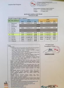 update jadwal kapal tidar
